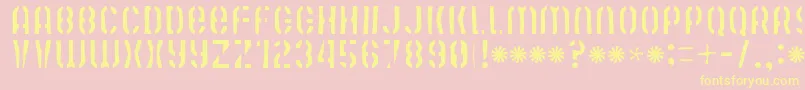 Mutefruitskimpykrash Font – Yellow Fonts on Pink Background