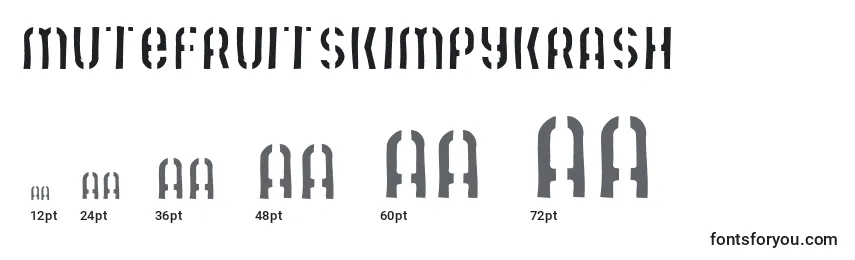 Размеры шрифта Mutefruitskimpykrash