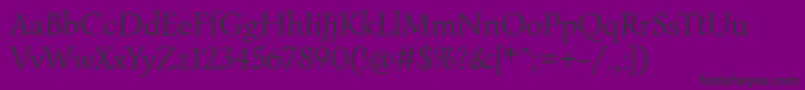SimonettaRegular-Schriftart – Schwarze Schriften auf violettem Hintergrund