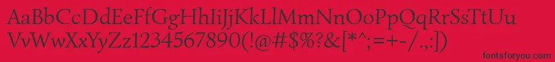 SimonettaRegular Font – Black Fonts on Red Background