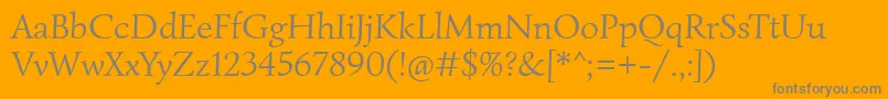 SimonettaRegular Font – Gray Fonts on Orange Background