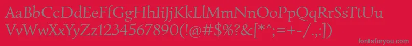SimonettaRegular Font – Gray Fonts on Red Background