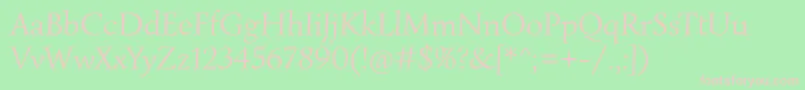 SimonettaRegular Font – Pink Fonts on Green Background