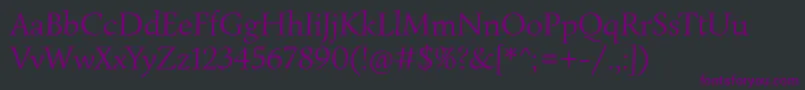 SimonettaRegular Font – Purple Fonts on Black Background