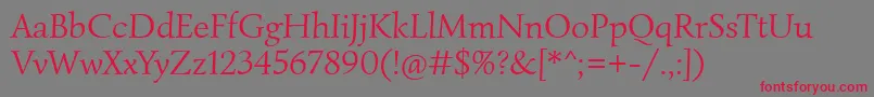 SimonettaRegular Font – Red Fonts on Gray Background