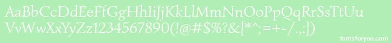 SimonettaRegular Font – White Fonts on Green Background