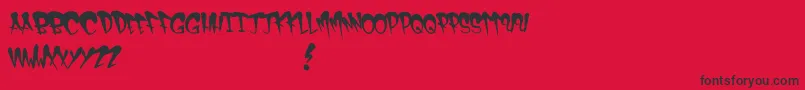 NyFat Font – Black Fonts on Red Background