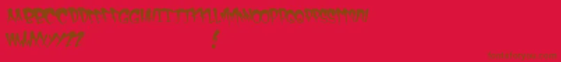 NyFat Font – Brown Fonts on Red Background