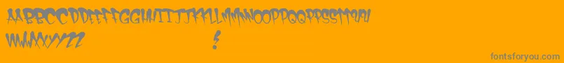 NyFat Font – Gray Fonts on Orange Background