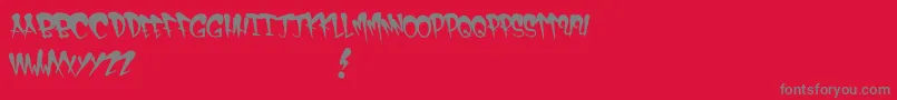 NyFat Font – Gray Fonts on Red Background