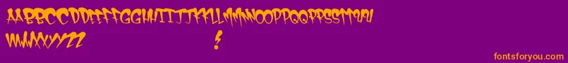 fuente NyFat – Fuentes Naranjas Sobre Fondo Morado