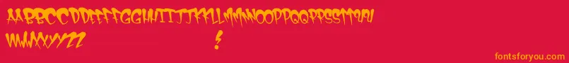 NyFat Font – Orange Fonts on Red Background