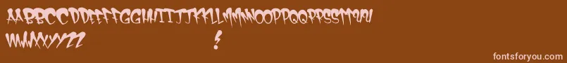 NyFat Font – Pink Fonts on Brown Background