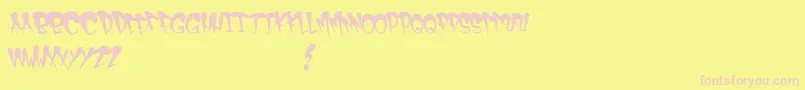 NyFat Font – Pink Fonts on Yellow Background