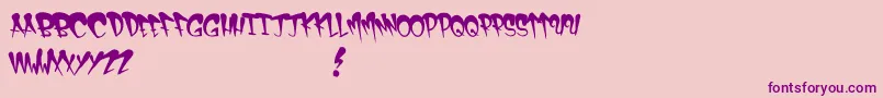 NyFat Font – Purple Fonts on Pink Background