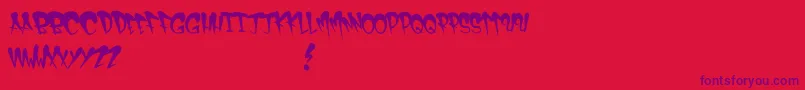 NyFat Font – Purple Fonts on Red Background