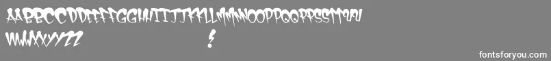 NyFat-Schriftart – Weiße Schriften auf grauem Hintergrund