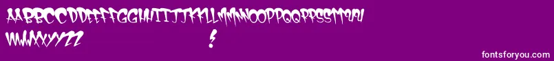 NyFat Font – White Fonts on Purple Background