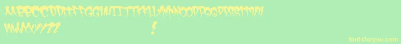 NyFat Font – Yellow Fonts on Green Background