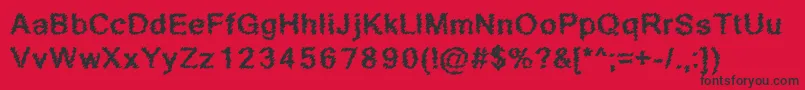 ScribbledRegular Font – Black Fonts on Red Background