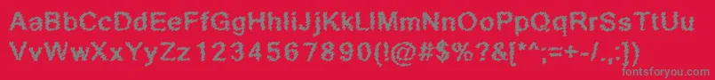 ScribbledRegular Font – Gray Fonts on Red Background