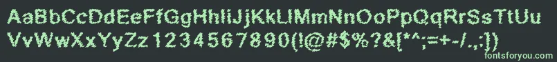 ScribbledRegular Font – Green Fonts on Black Background