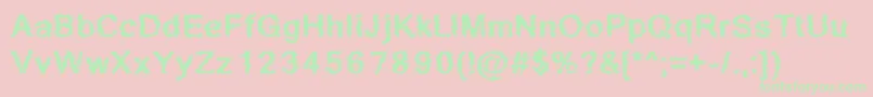 ScribbledRegular Font – Green Fonts on Pink Background