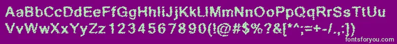 ScribbledRegular Font – Green Fonts on Purple Background