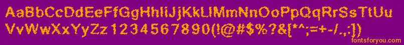 ScribbledRegular Font – Orange Fonts on Purple Background