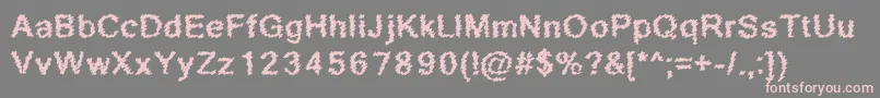 ScribbledRegular Font – Pink Fonts on Gray Background