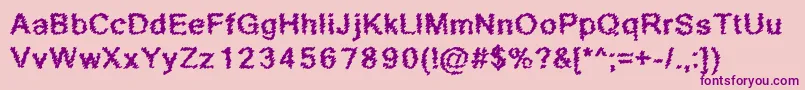 ScribbledRegular Font – Purple Fonts on Pink Background