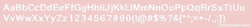 ScribbledRegular Font – White Fonts on Pink Background