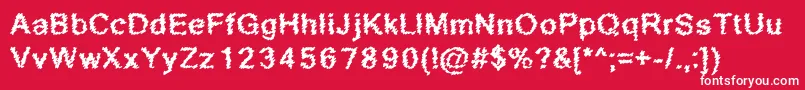 ScribbledRegular Font – White Fonts on Red Background