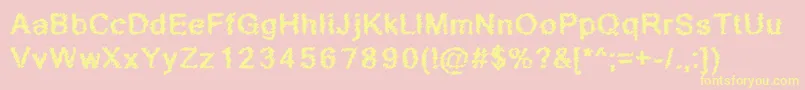 ScribbledRegular Font – Yellow Fonts on Pink Background