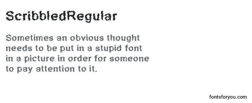 ScribbledRegular Font