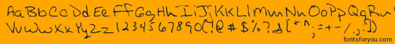 Lehn254 Font – Black Fonts on Orange Background