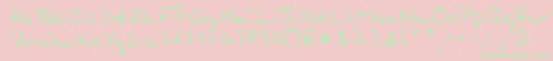 Lehn254 Font – Green Fonts on Pink Background