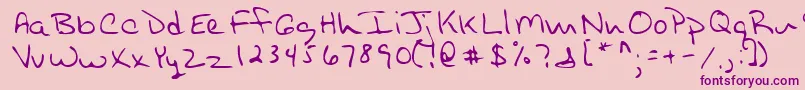 Lehn254 Font – Purple Fonts on Pink Background