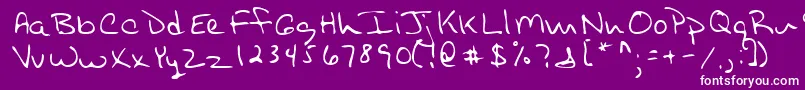Lehn254 Font – White Fonts on Purple Background
