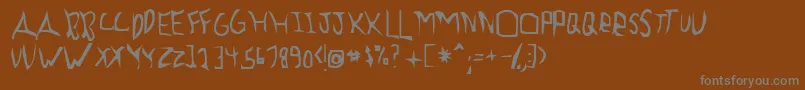 Previewa-Schriftart – Graue Schriften auf braunem Hintergrund
