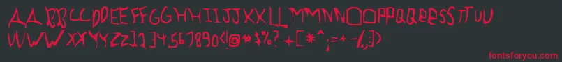 Previewa Font – Red Fonts on Black Background