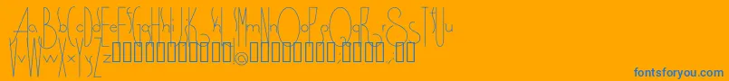 Spirituality Font – Blue Fonts on Orange Background