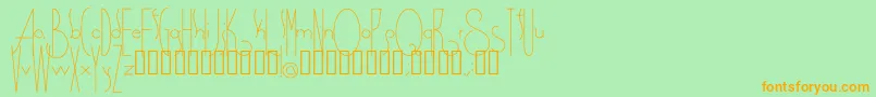 Spirituality Font – Orange Fonts on Green Background