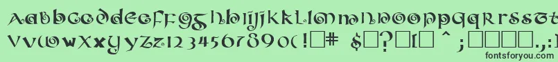 フォントConfettitypeMedium – 緑の背景に黒い文字