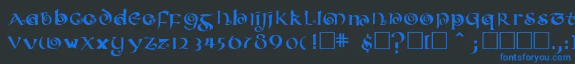 ConfettitypeMedium Font – Blue Fonts on Black Background