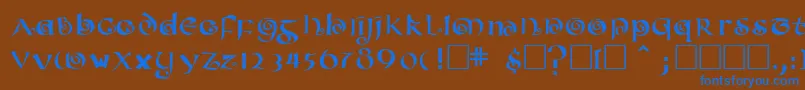 ConfettitypeMedium Font – Blue Fonts on Brown Background