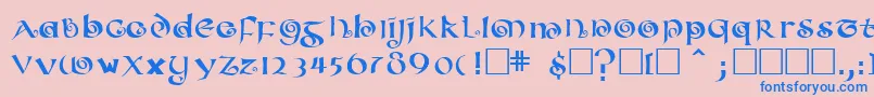 ConfettitypeMedium Font – Blue Fonts on Pink Background