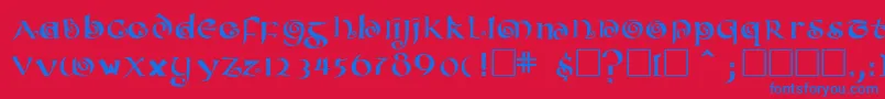 ConfettitypeMedium Font – Blue Fonts on Red Background