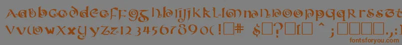 ConfettitypeMedium Font – Brown Fonts on Gray Background