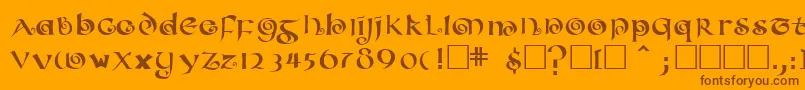 ConfettitypeMedium Font – Brown Fonts on Orange Background